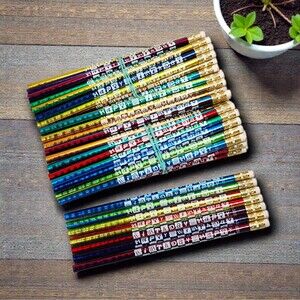 Lot 87 Vintage Atlas Foil Happy Birthday Pencils Made USA Teacher Classroom Gift